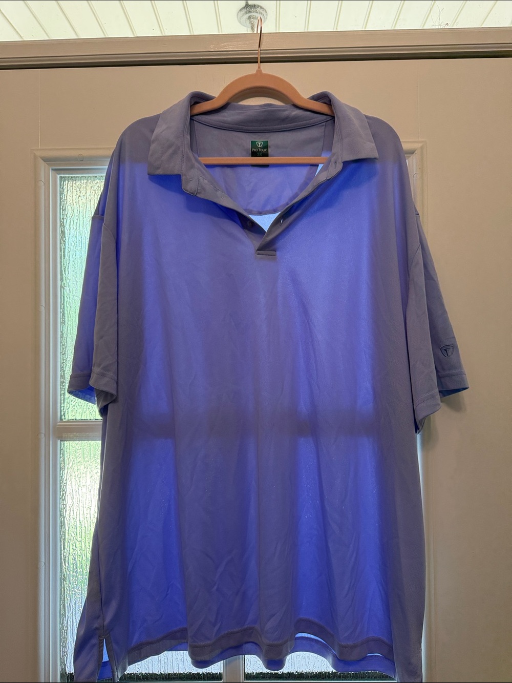 Men's Short-Sleeve Polo in Lavender - Relaxed Performance Fit